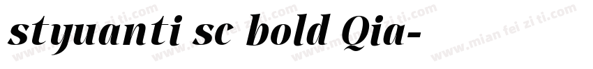 styuanti sc bold Qia字体转换
